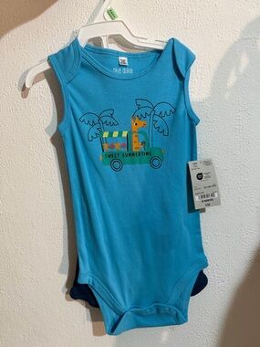 Sweet Summertime, okie dokie Turquoise Baby Onesie & short pant